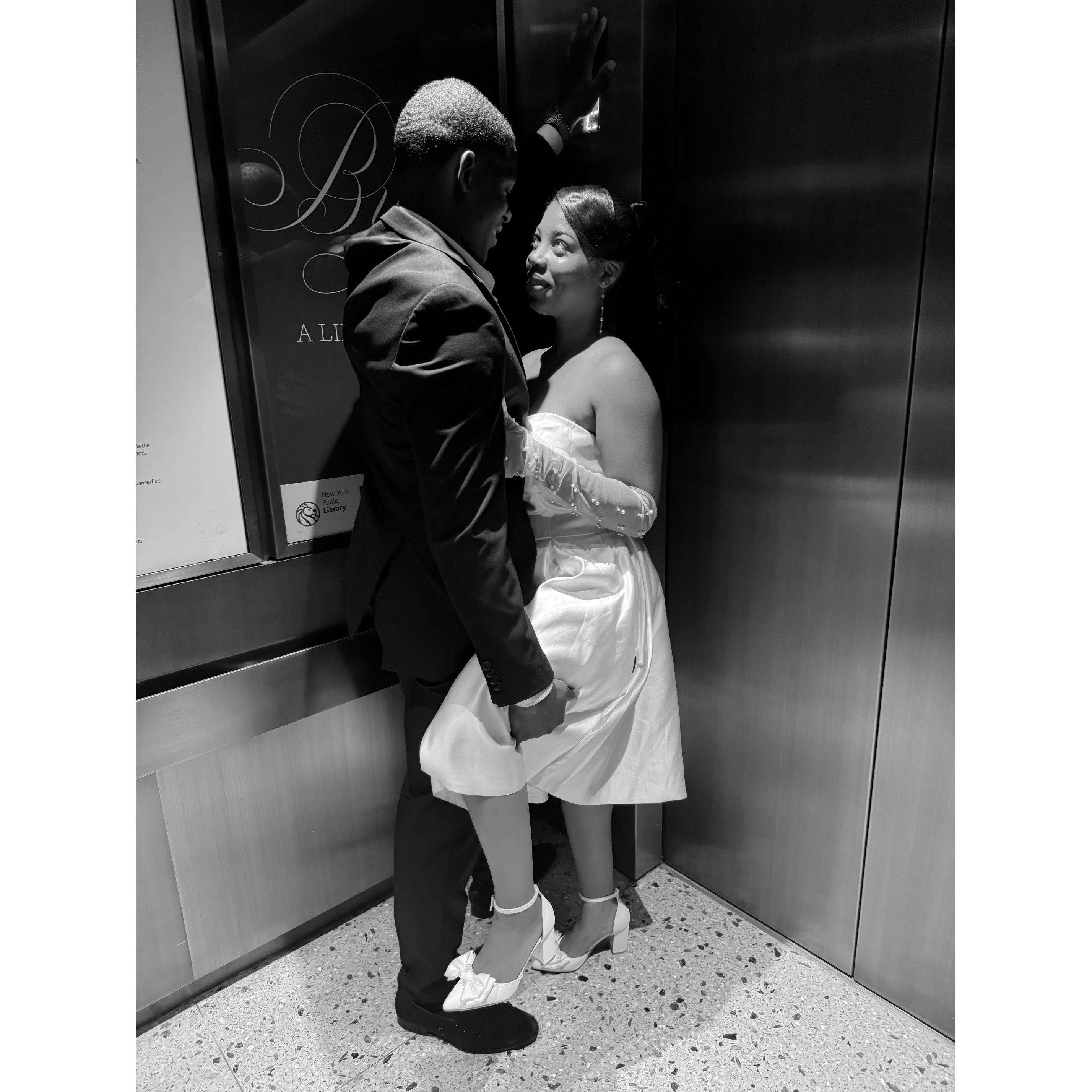 Taking this picture was extremely awkward because people kept getting on the elevator!