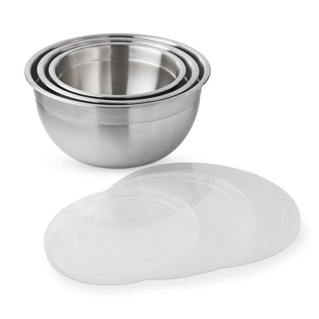 Williams Sonoma Stainless Steel Mixing Bowls With Lid, Set Of 3