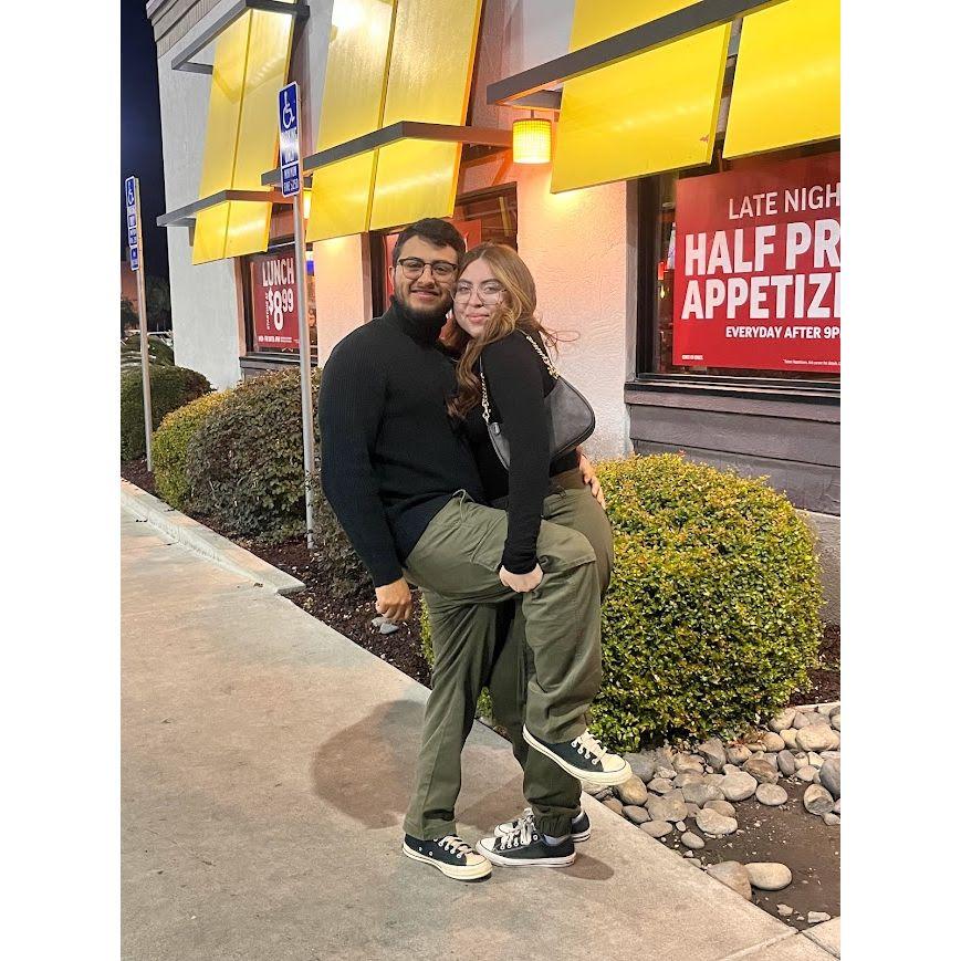 We just love to match. It’s giving Ron and Kim Possible<3