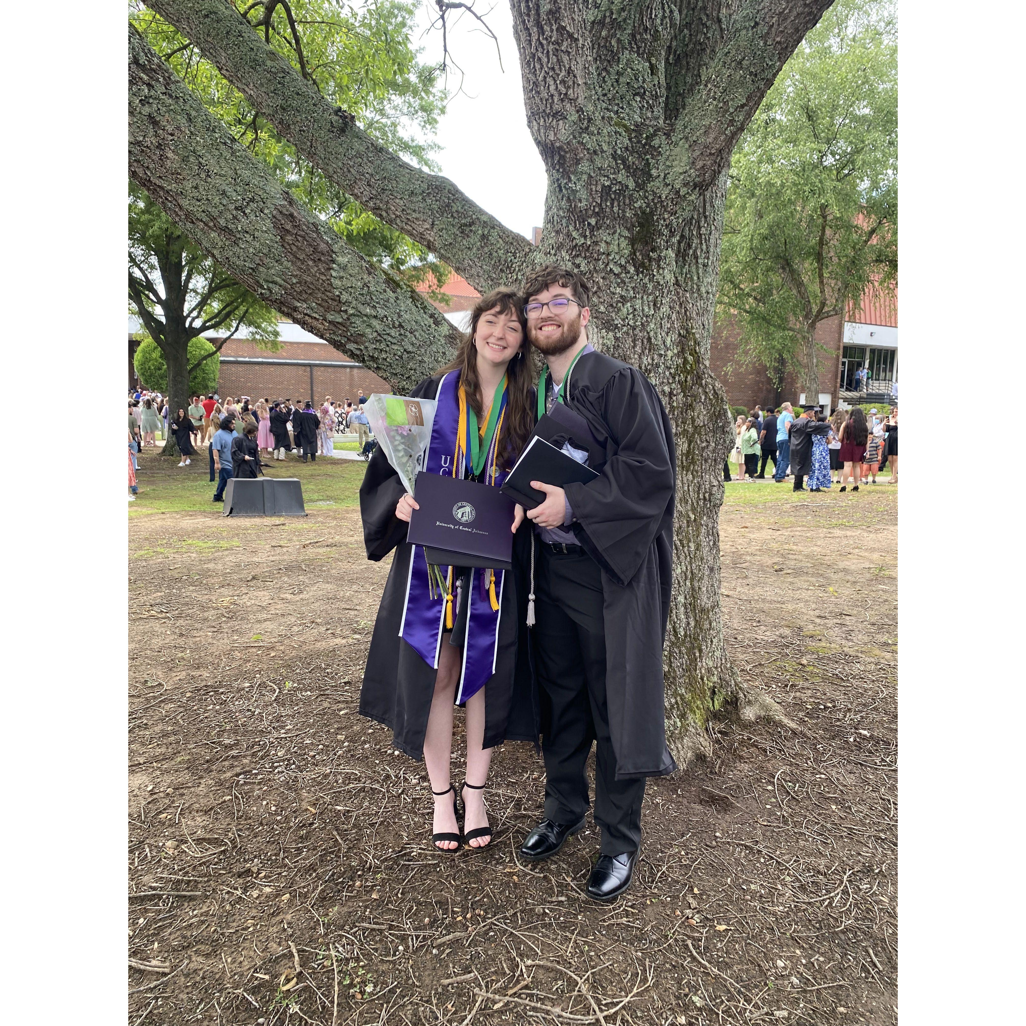 Us together right after our college graduation ceremony!