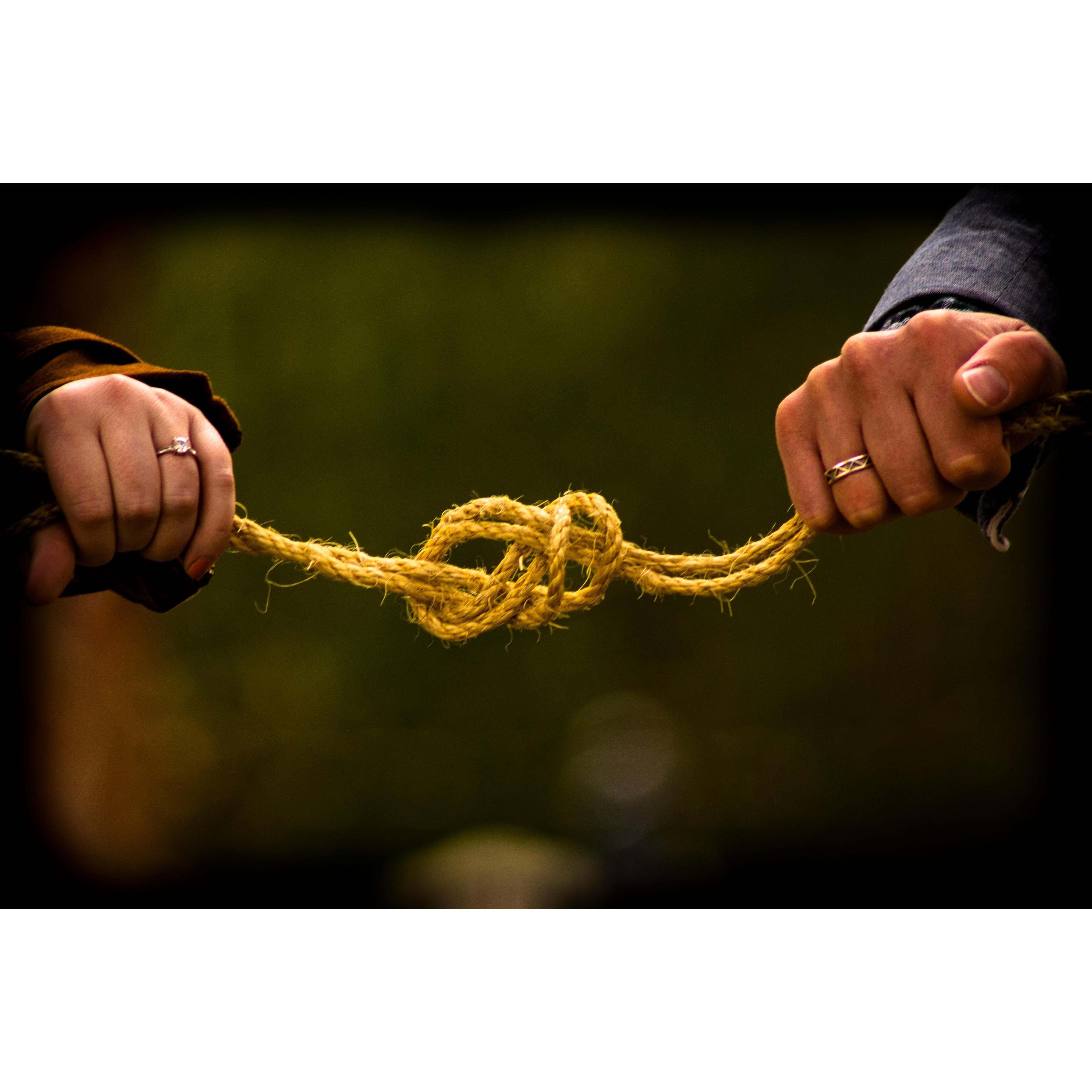 Tying the knot, in the proverbial sense