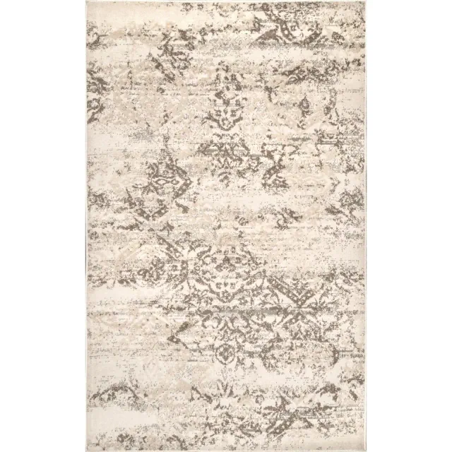 Nuloom Freja Floral & Paisley 4x6 Indoor Area Rug for Living Room Bedroom Dining Room Kitchen, Beige/Ivory