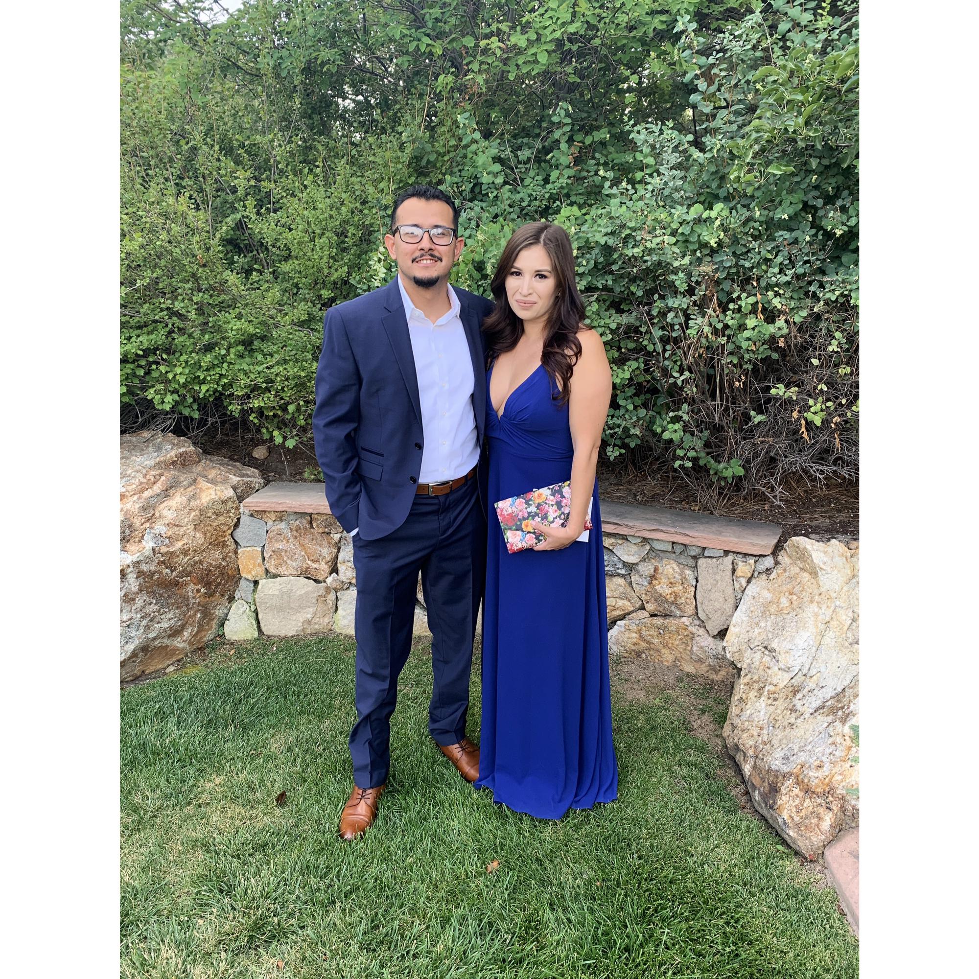 Our first wedding together