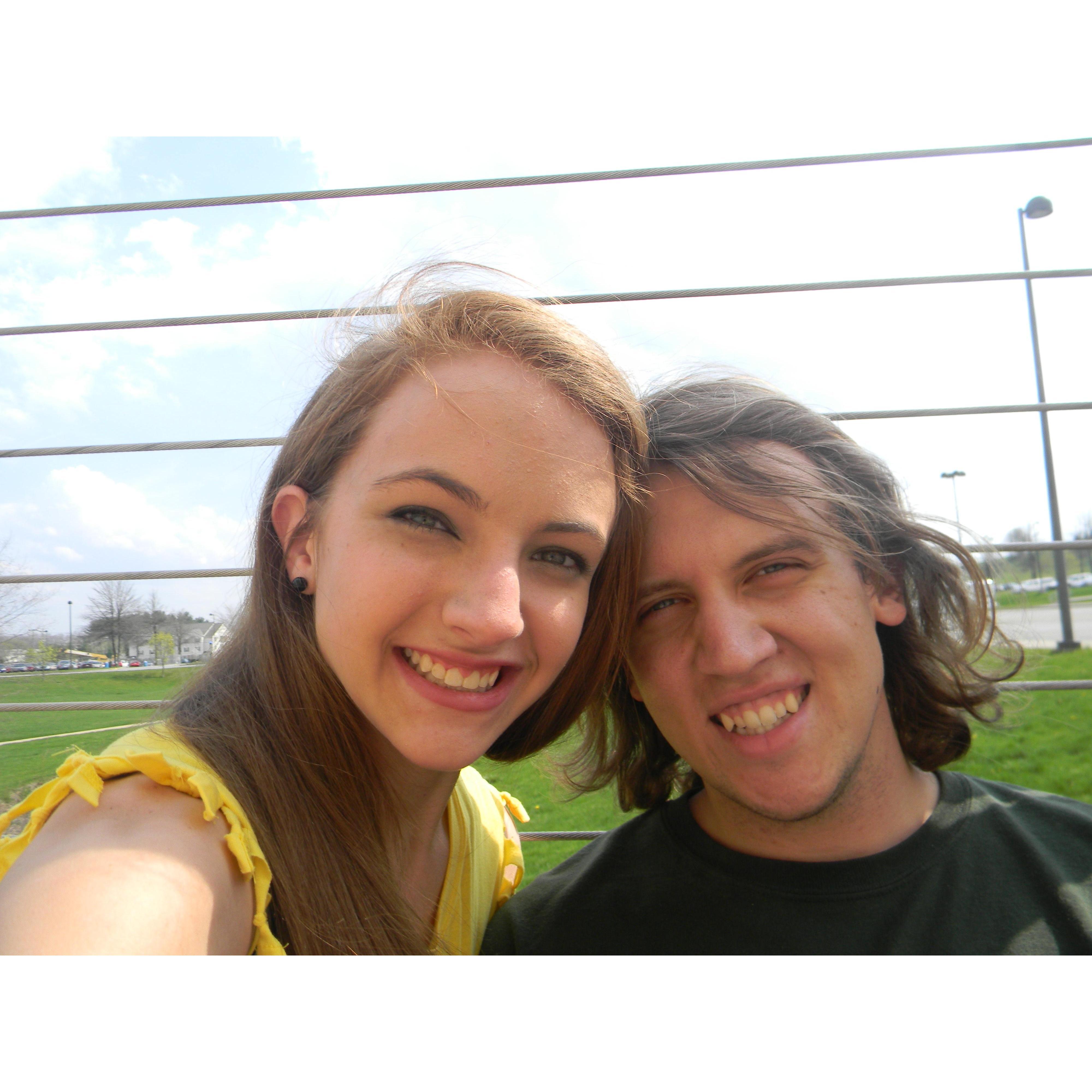 This is us waiting in line before the Wiz Khalifa concert at Slippery Rock in 2011