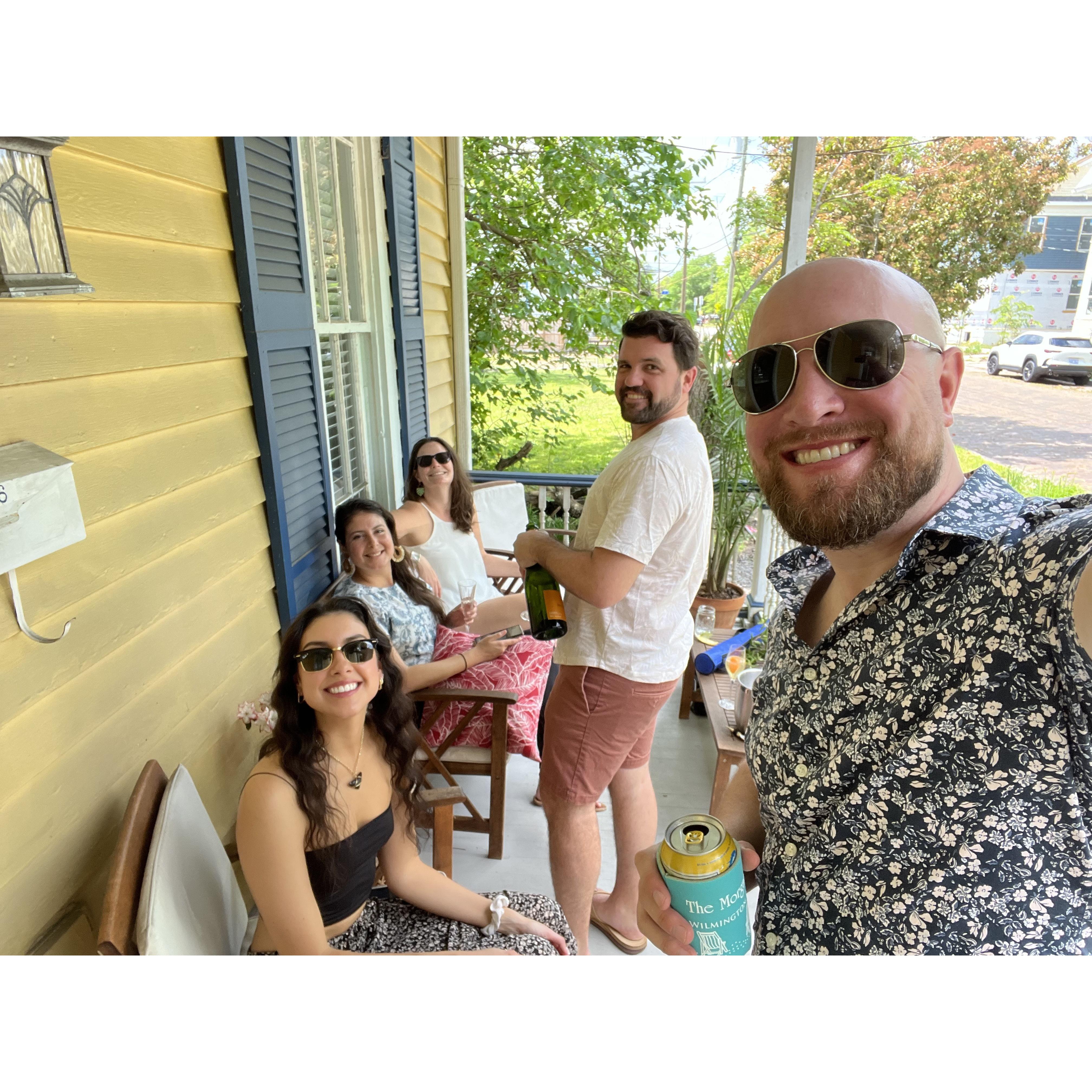 Porch hangout at the Morgans!