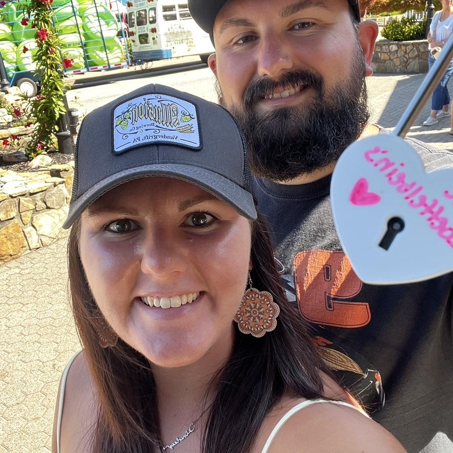 Locked in our love in a German Town in Helen Georgia!