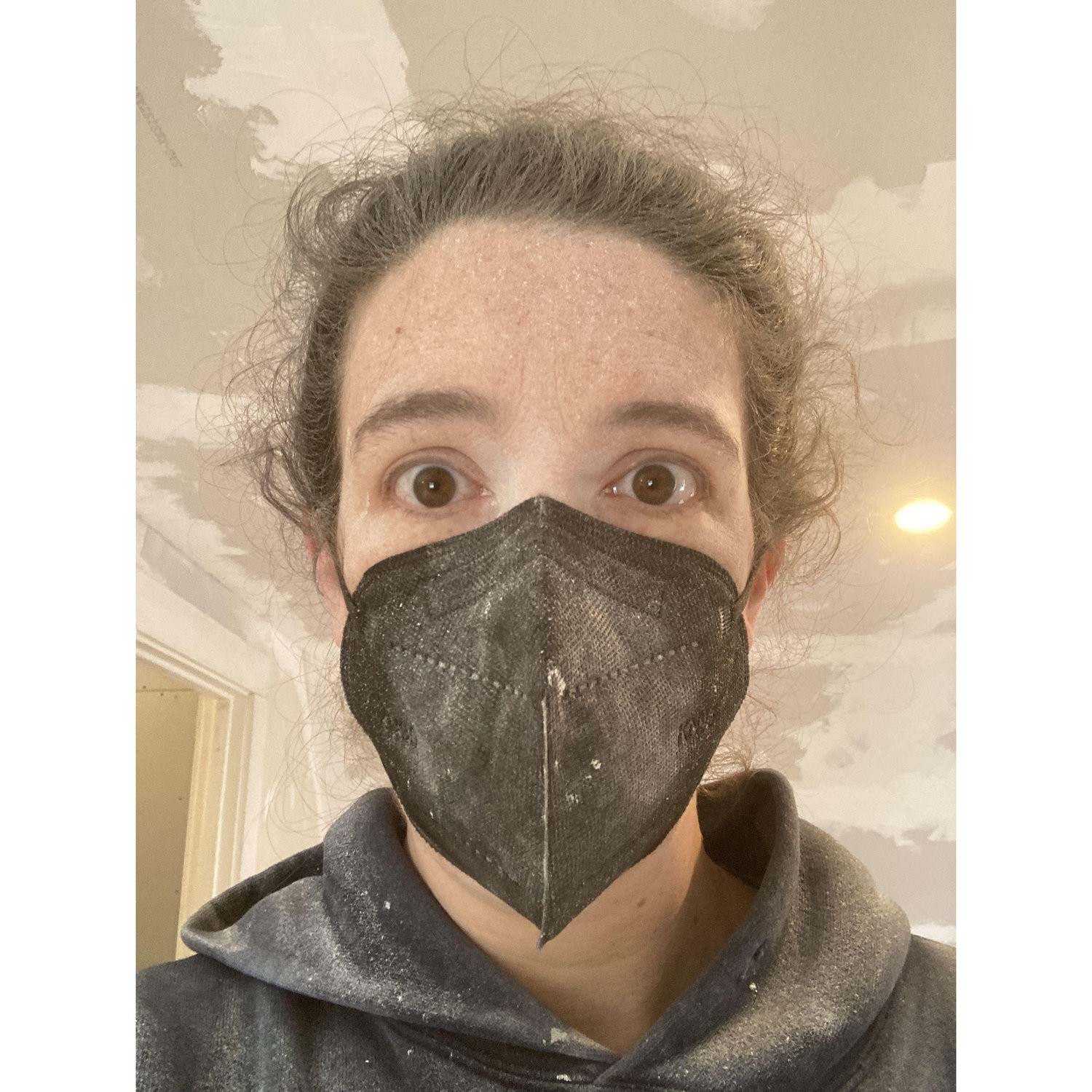 March 2024: Plaster is dusty.