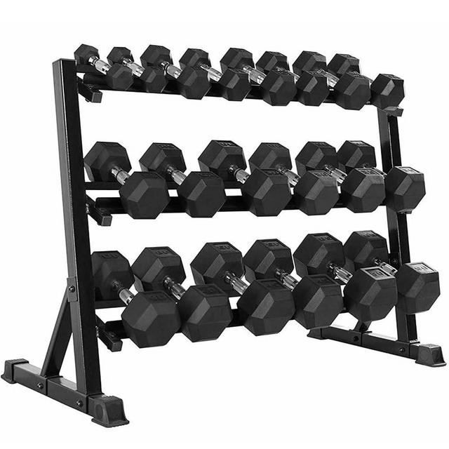 350 lb/450 lb/550 lb Weight Dumbbell Set with Rack Rubber Encased Hex Dumbbell with Rack Hand Weights Set for Women Men Complete Weight Set Barbell Coated for Exercise Training 5-50 lb