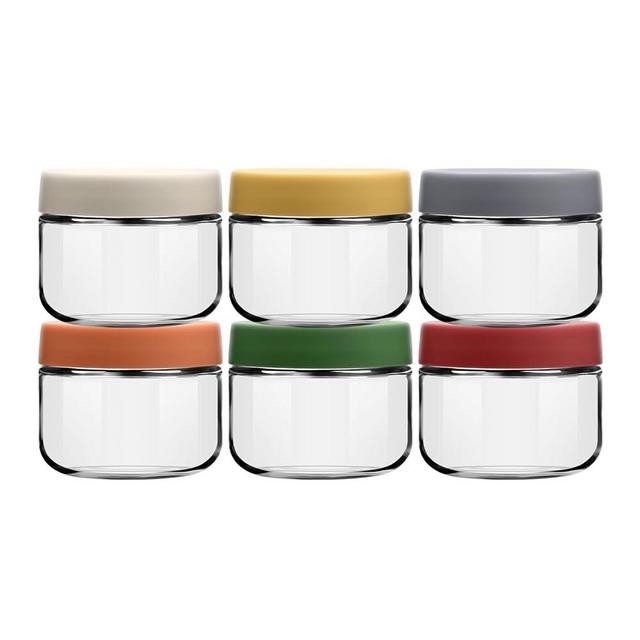 EONJOE 8oz Glass Jars with Lids,Overnight Oats Snack Pudding Yogurt Container Cereal Salad Meal Prep Portion Control Food Storage Cups Bowls Airtight