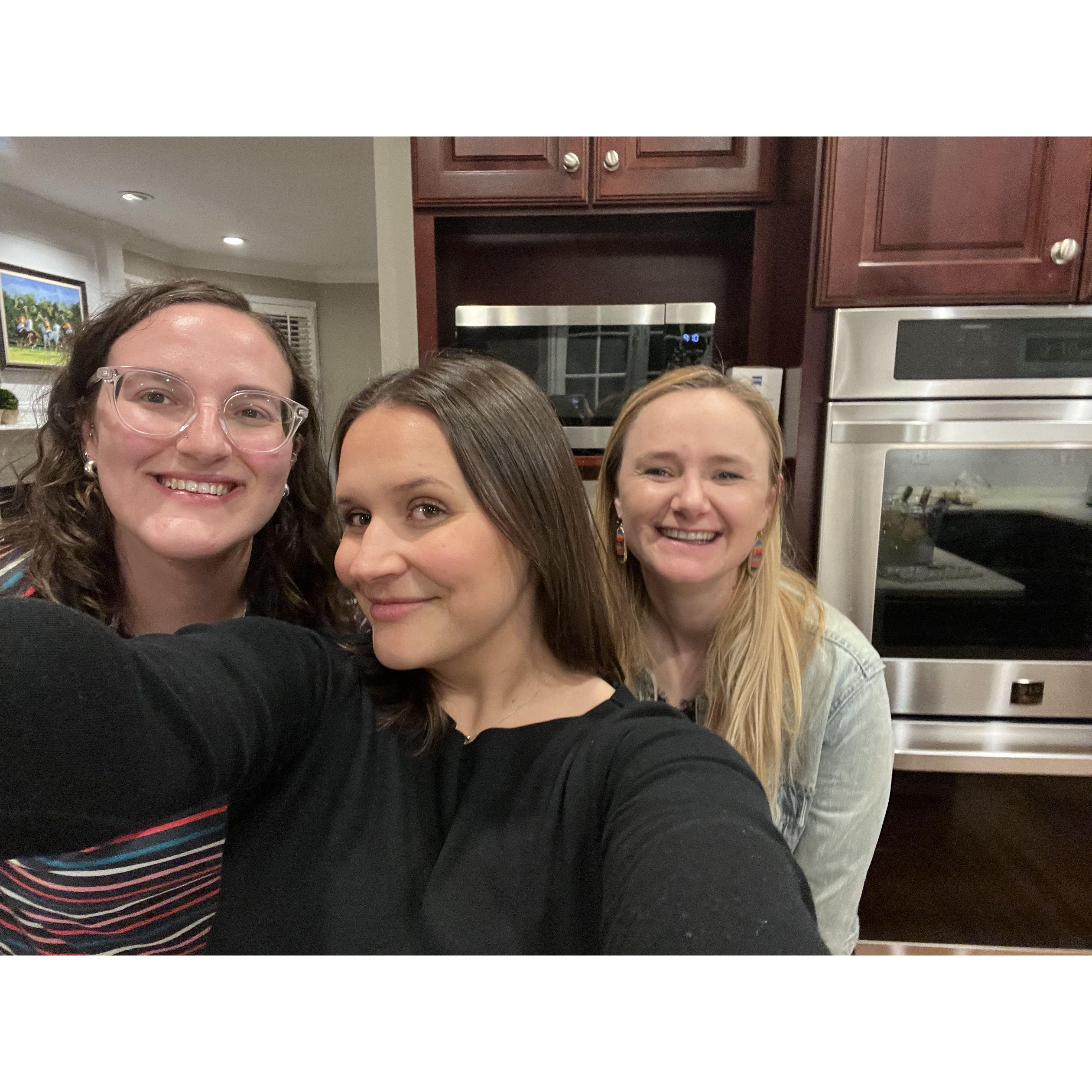 Bridesmaid Jessie, Cousin Eileen Evans, and Claire, Abby's engagement party Feb '25