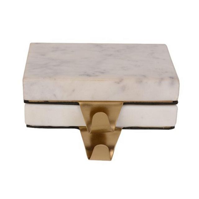 Studio 3B™ Marble Stocking Hangers in Warm Gold (Set of 2)