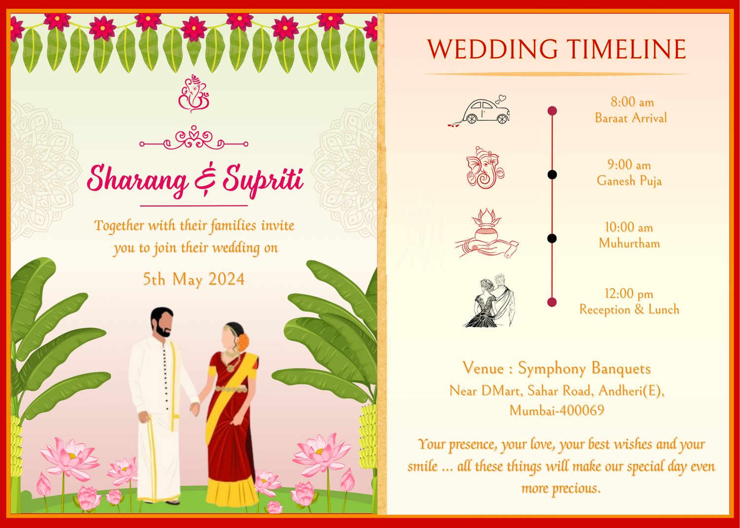 The Wedding Website of Supriti Epili and Sharang Naicker