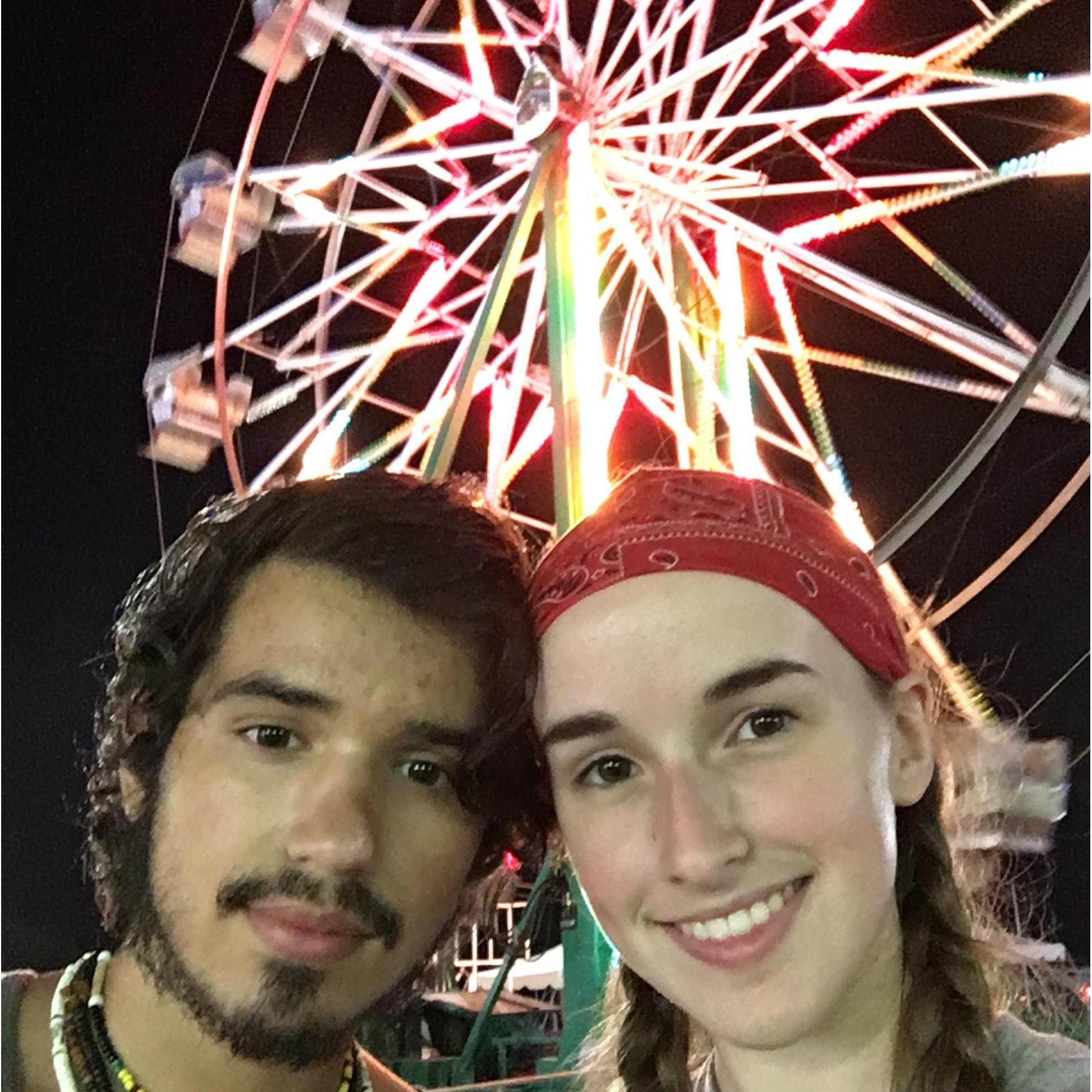 This photo was taken at the NEA District Fair. We most likely indulged in funnel cake immediately after. - September 21, 2017