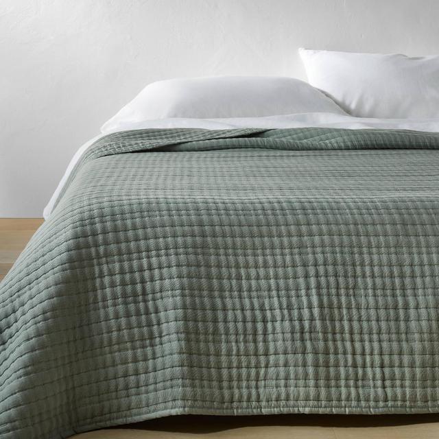 King Lyocell Cotton Blend Coverlet Sage Green - Casaluna™
