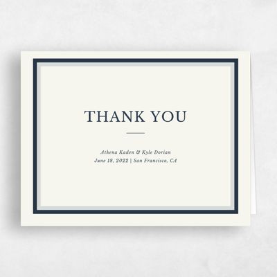 Navy, Blue Wedding Thank You - Weyers Frame