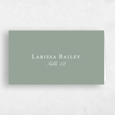 Sage, Green Wedding Place Card - Lucca