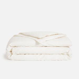 Soft Cotton Sateen Duvet Cover - color: Cream; size: King