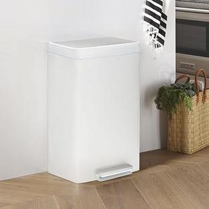 Kohler White 13 gal. Step Trash Can
