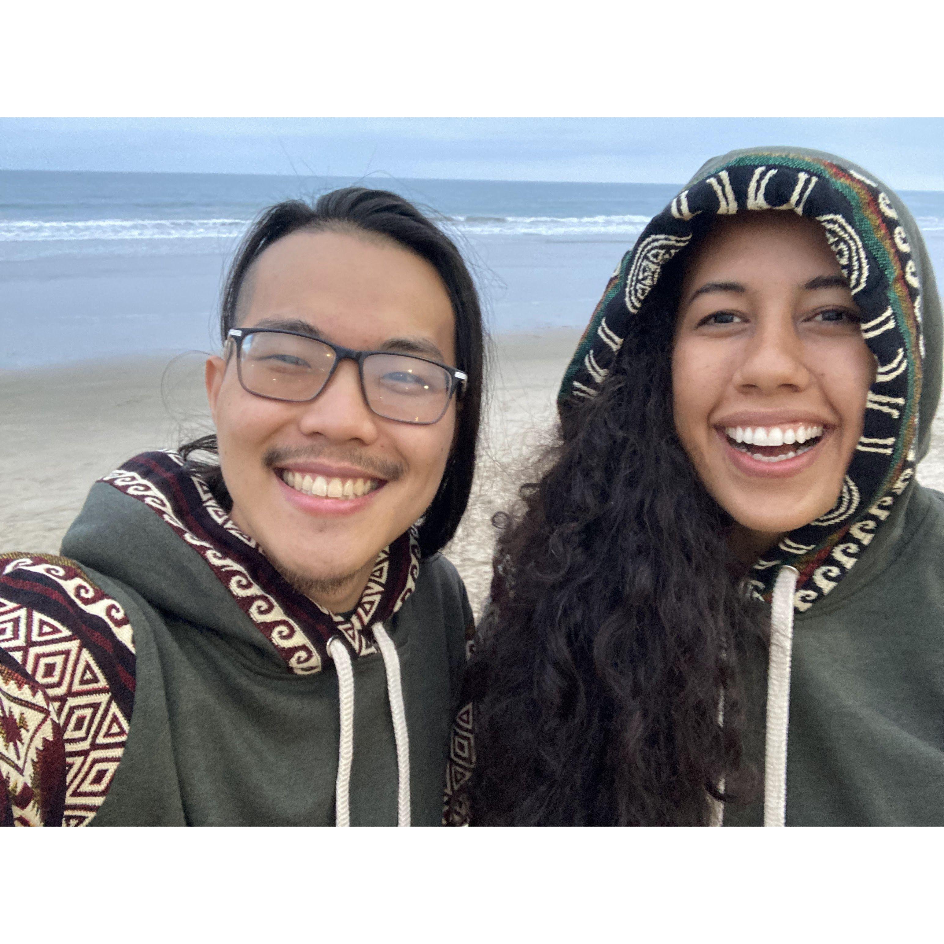 Matching hoodies in Montañita, Ecuador.