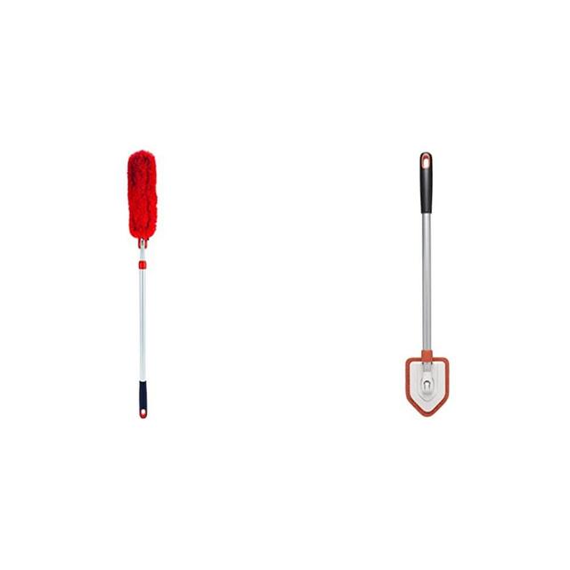OXO Good Grips Microfiber Extendable Duster 53 inches & Good Grips Extendable Tub and Tile Scrubber 42 inches