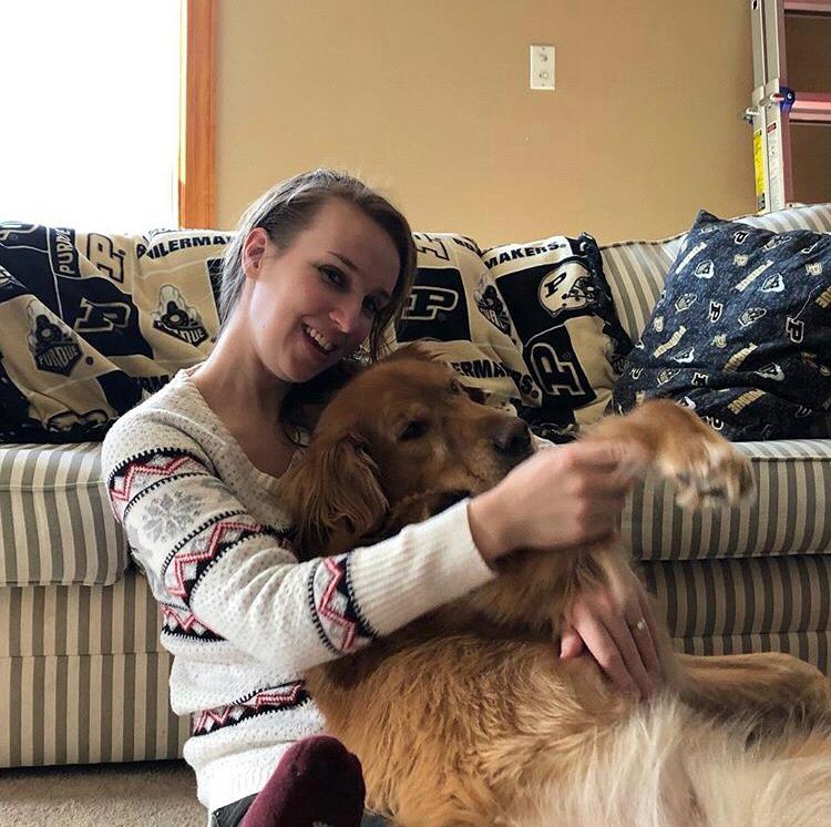 Kaylah and Baxter relaxing on a Saturday.