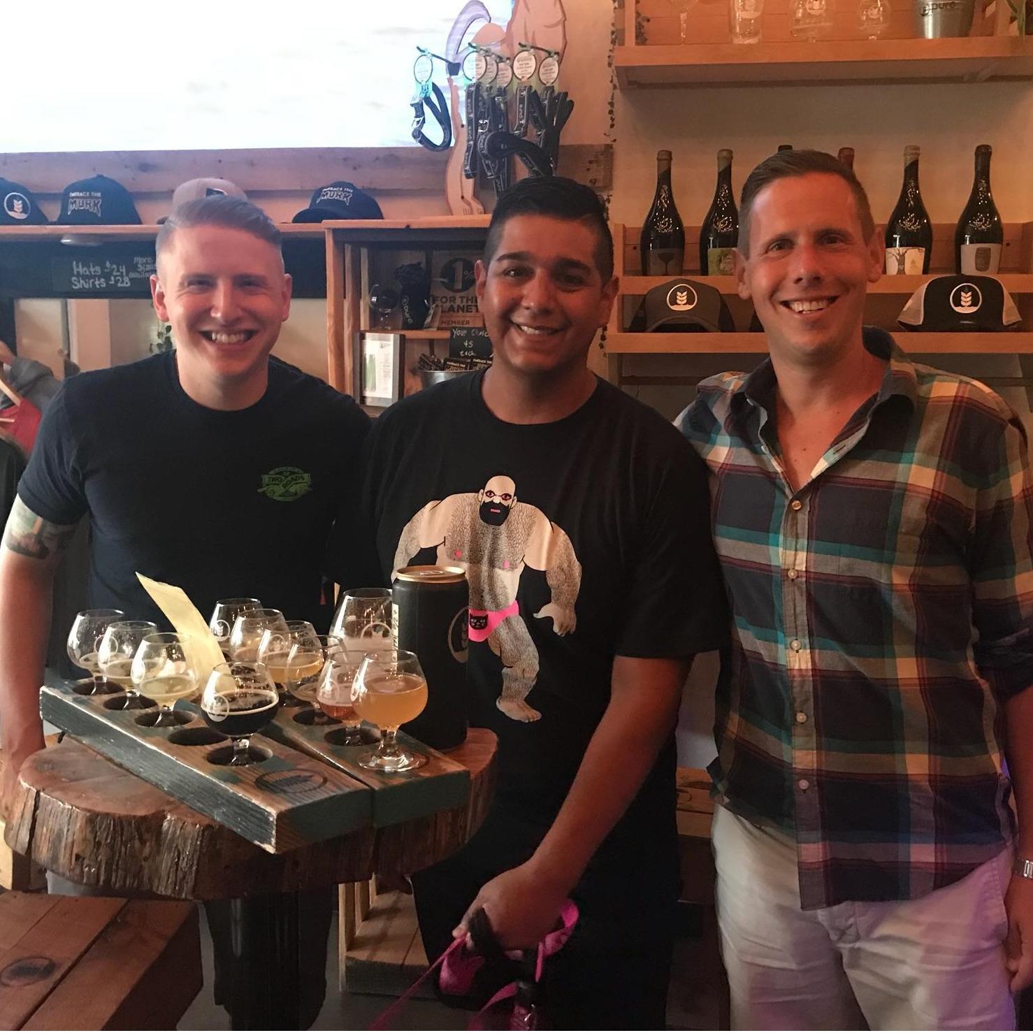 Eric, Bryan's brother and Best Man, and Lexy's long life friend Juan. Hanging out in San Diego.