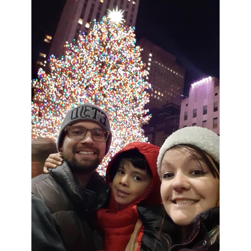 Our first time visiting the NYC Rockefeller Tree