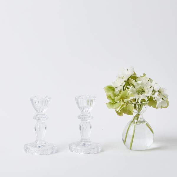 Lace Edge Candle Holders (Pair)