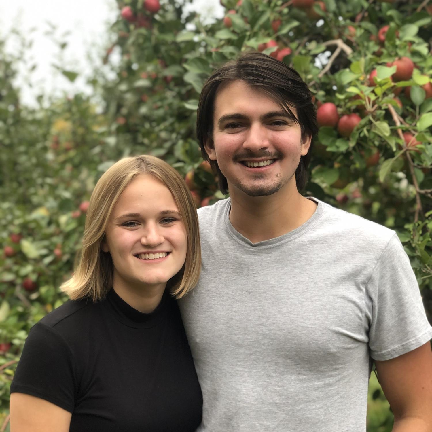 After a couple months of talking and dating, here we are at an apple orchard in fall 2020