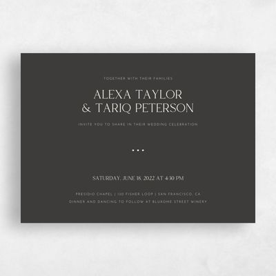 Grey Landscape Wedding Invitation - Sharpe Classic