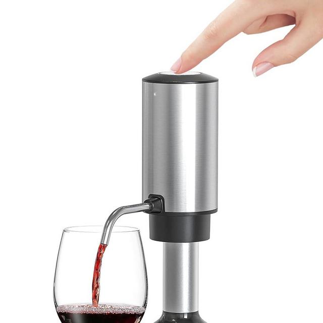 2024 New Wine Aerator Electric Wine Decanter Automatic Wine Aerator, One Touch Wine Dispenser withUSB TYPE-C Rechargeable for Wine enthusiasts & own use (Stainless steel)