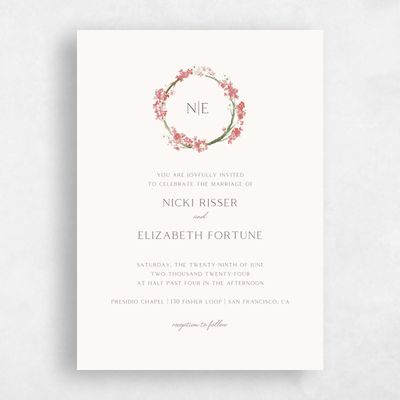 Watermelon, Pink Wedding Invitation - Allamia Classic