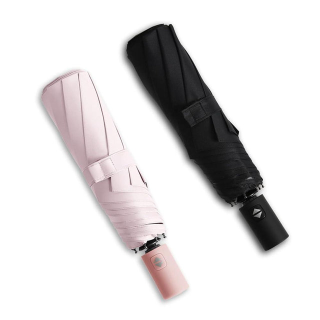 BAODINI Small UV Protection Travel Umbrella Compact for Rain and Sun UPF 50+ Windproof Portable 42 inch Umbrella for Women and Men