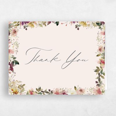 Beige Boho Wedding Thank You - Ciliegio Landscape