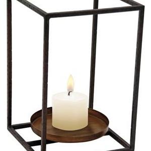 Large Cube Pillar Candle Holder