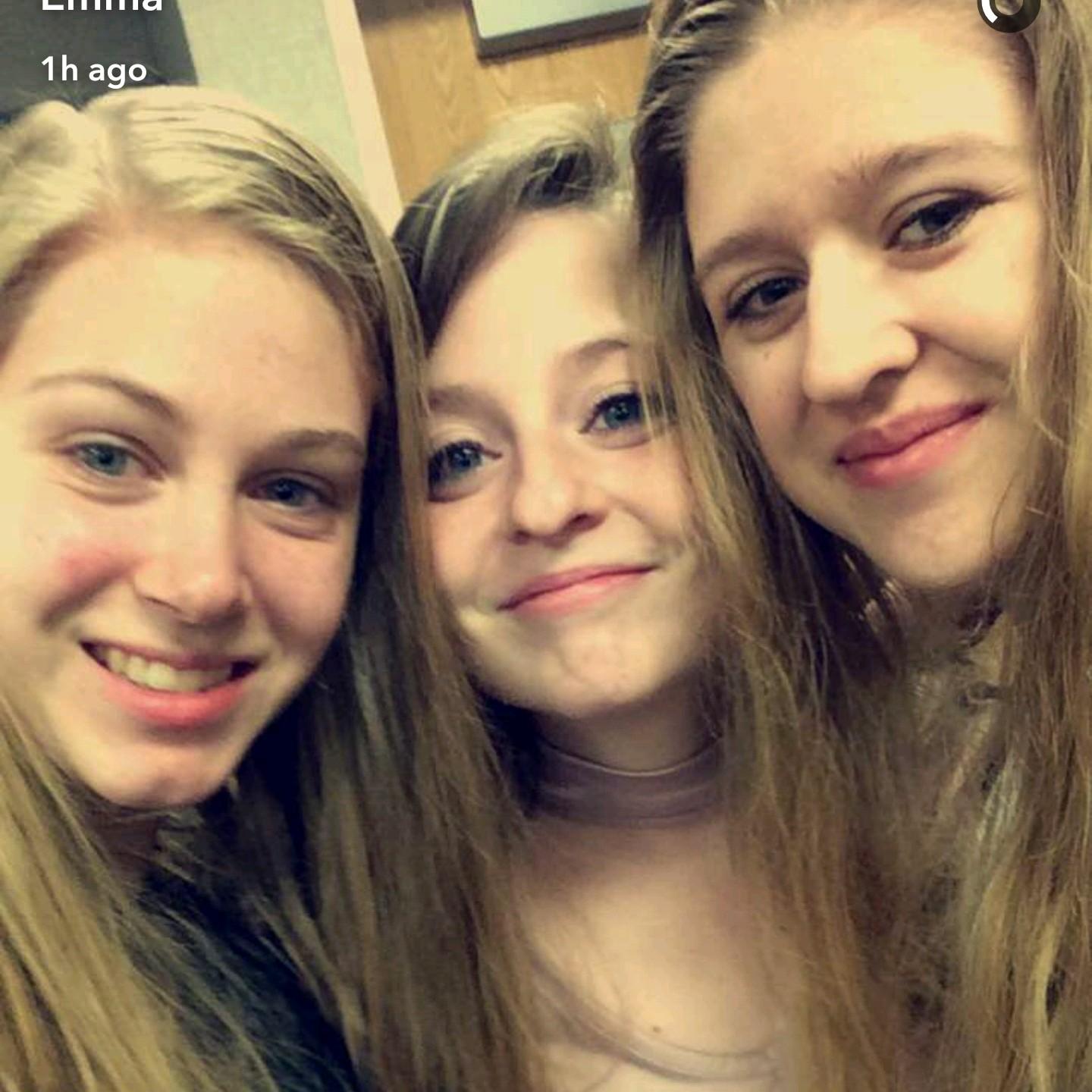 Kayla, Kim, and Emma reuniting during Kayla and Emma's last year in high school.