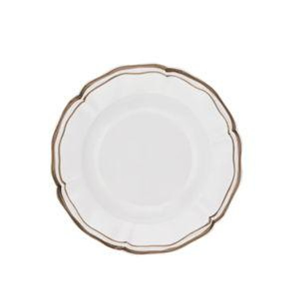 Set of 4 Zita Scalloped Pasta Bowls, Chestnut Brown