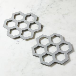 Interlocking Silicone Trivets, Set of 2