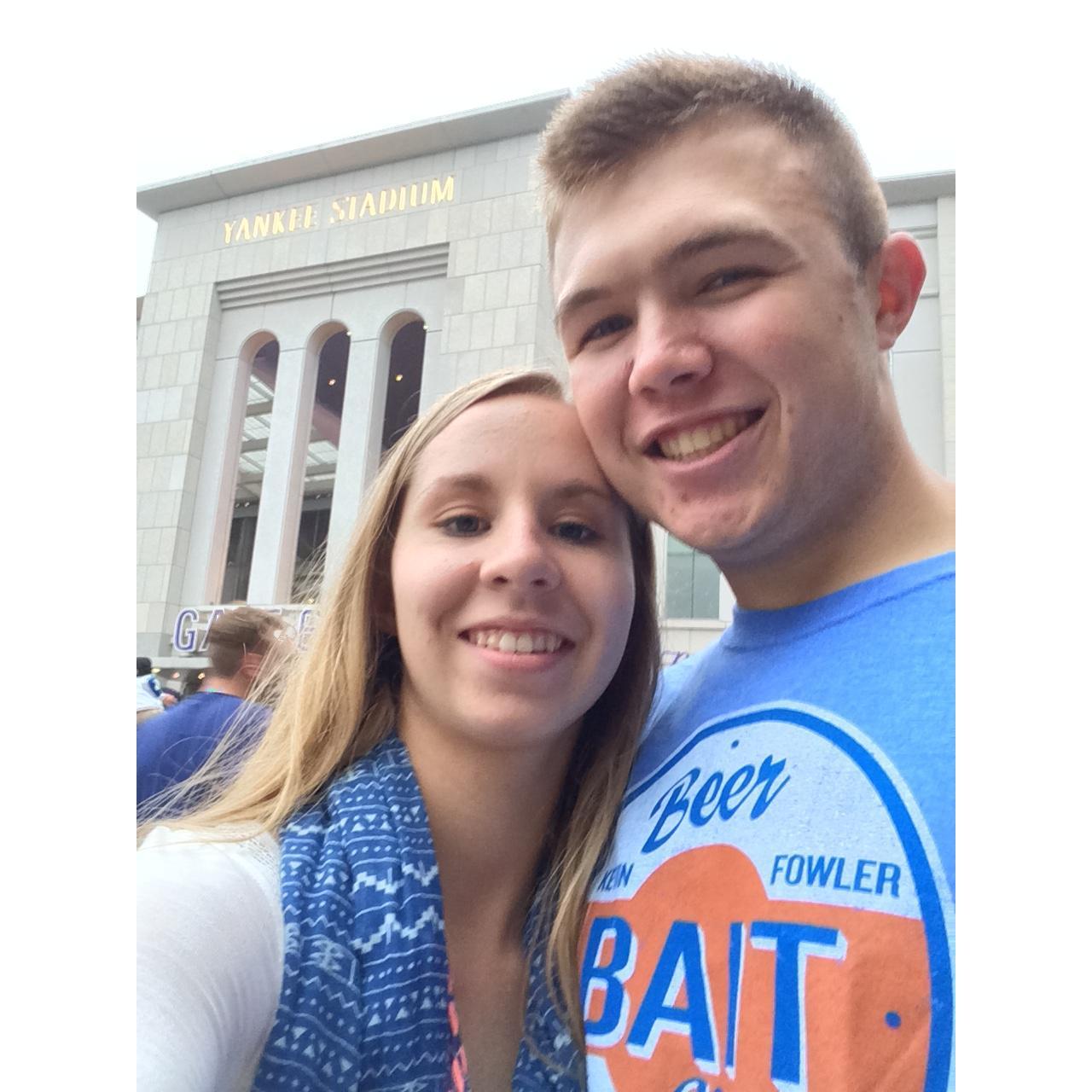 The first time I went to visit Justus in NY as "adults". Had to get in a trip to Yankee Stadium!