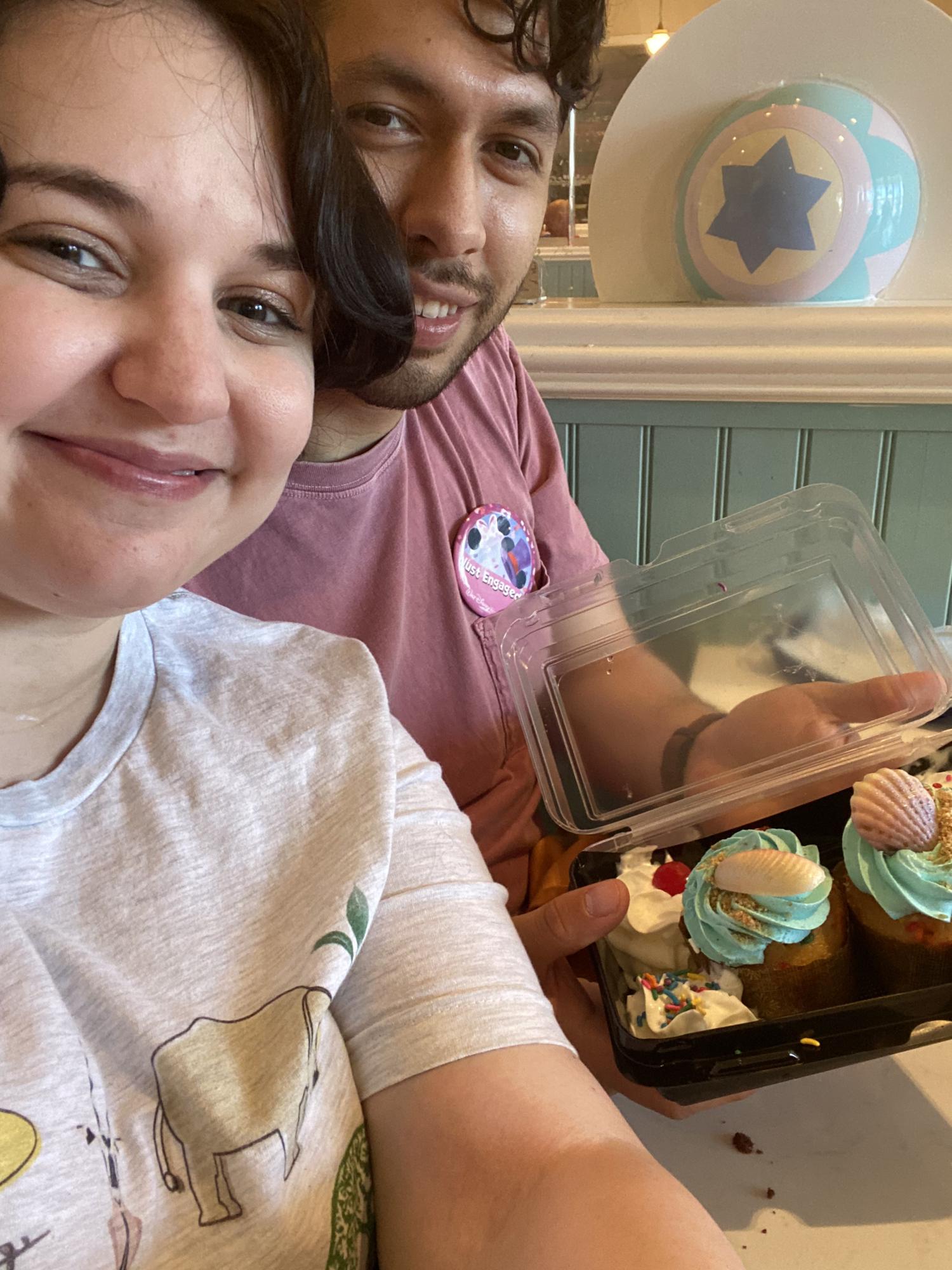 Our first free treats to celebrate our engagement!
