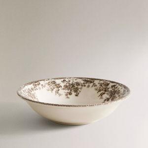 FLORAL EARTHENWARE BOWL