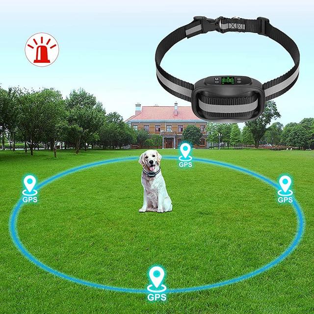 COVONO GPS Wireless Dog Fence, 2023 Upgraded Electric Pet Containment System, Waterproof and Rechargeable Collar, Tone/Vibration/Shock Correction, Black