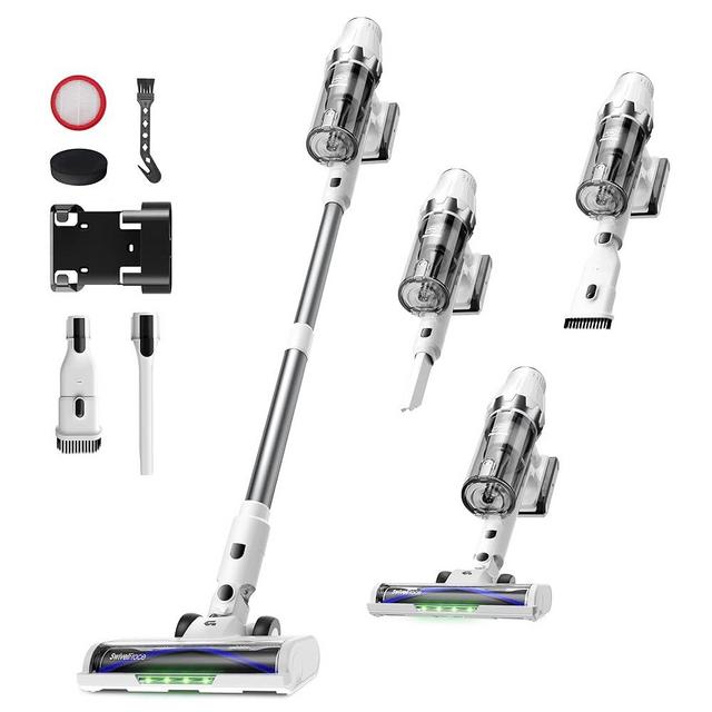 ElecKeys Cordless Vacuum Cleaner, 580W 48KPA 65Mins Vacuum Cleaners for Home, Self-Standing Anti-Tangle Vacuum with LED Display, Rechargeable, Lightweight, Cordless Vacuum for Floors/Pet Hair/Carpets