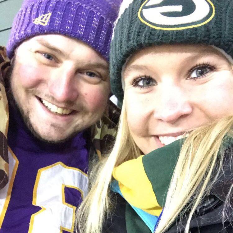 A balmy -20 degrees at Lambeau for the Packer Viking game.