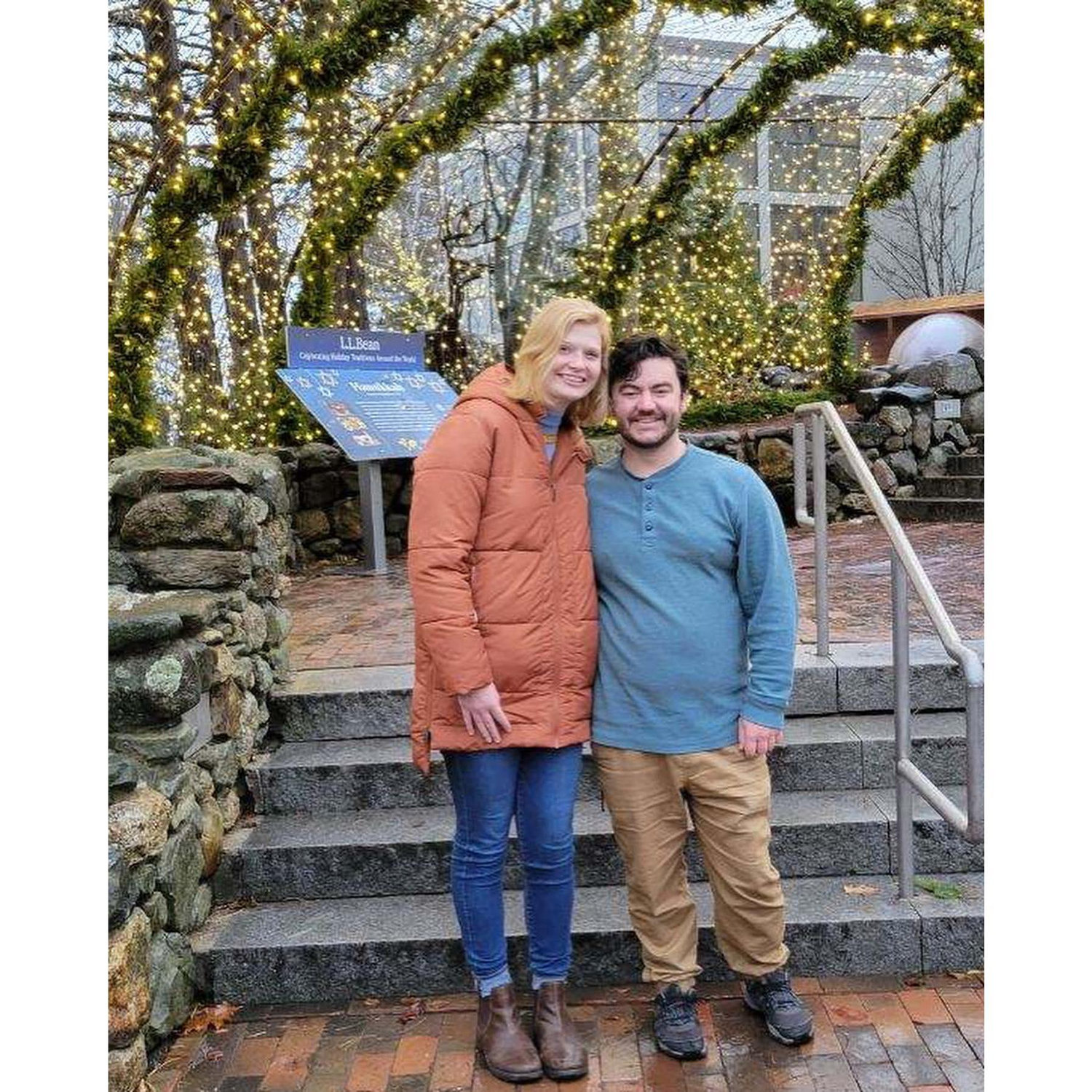 Our first tradition created in 2021. Christmas season trip to LL. Bean in Freeport