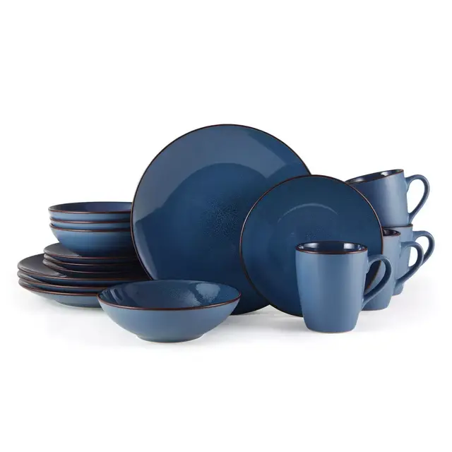 Pfaltzgraff® Pierce 16-Piece Dinnerware Set in Blue