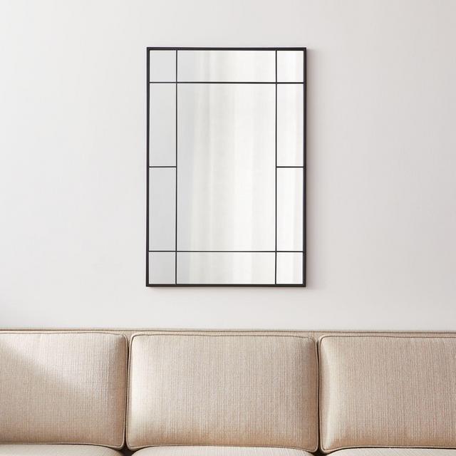 Payne Black Window Wall Mirror