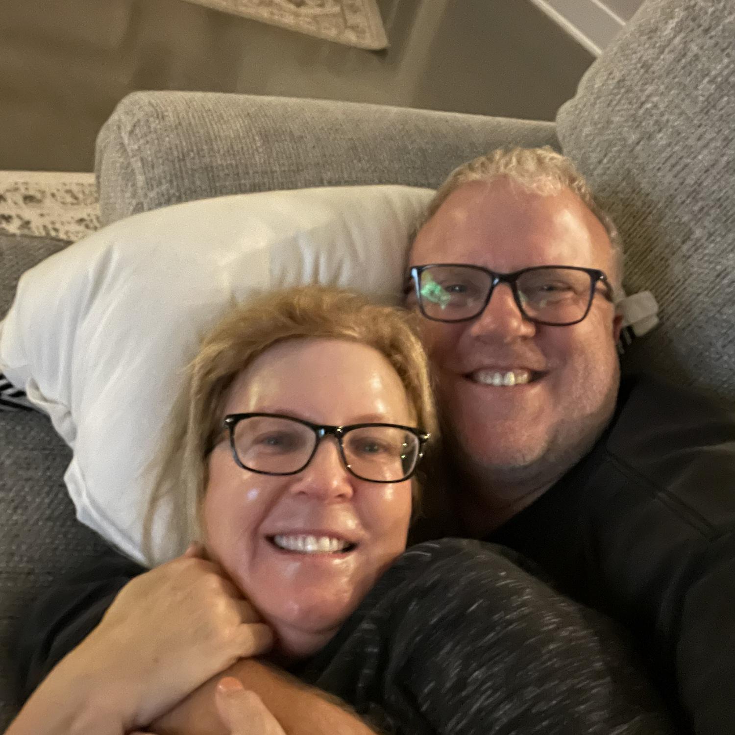 Snuggle time is happy time