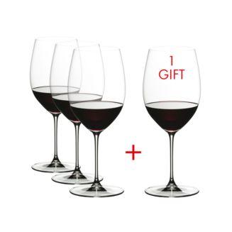 Riedel Veritas Cabernet Merlot Wine Glasses, Set of 4