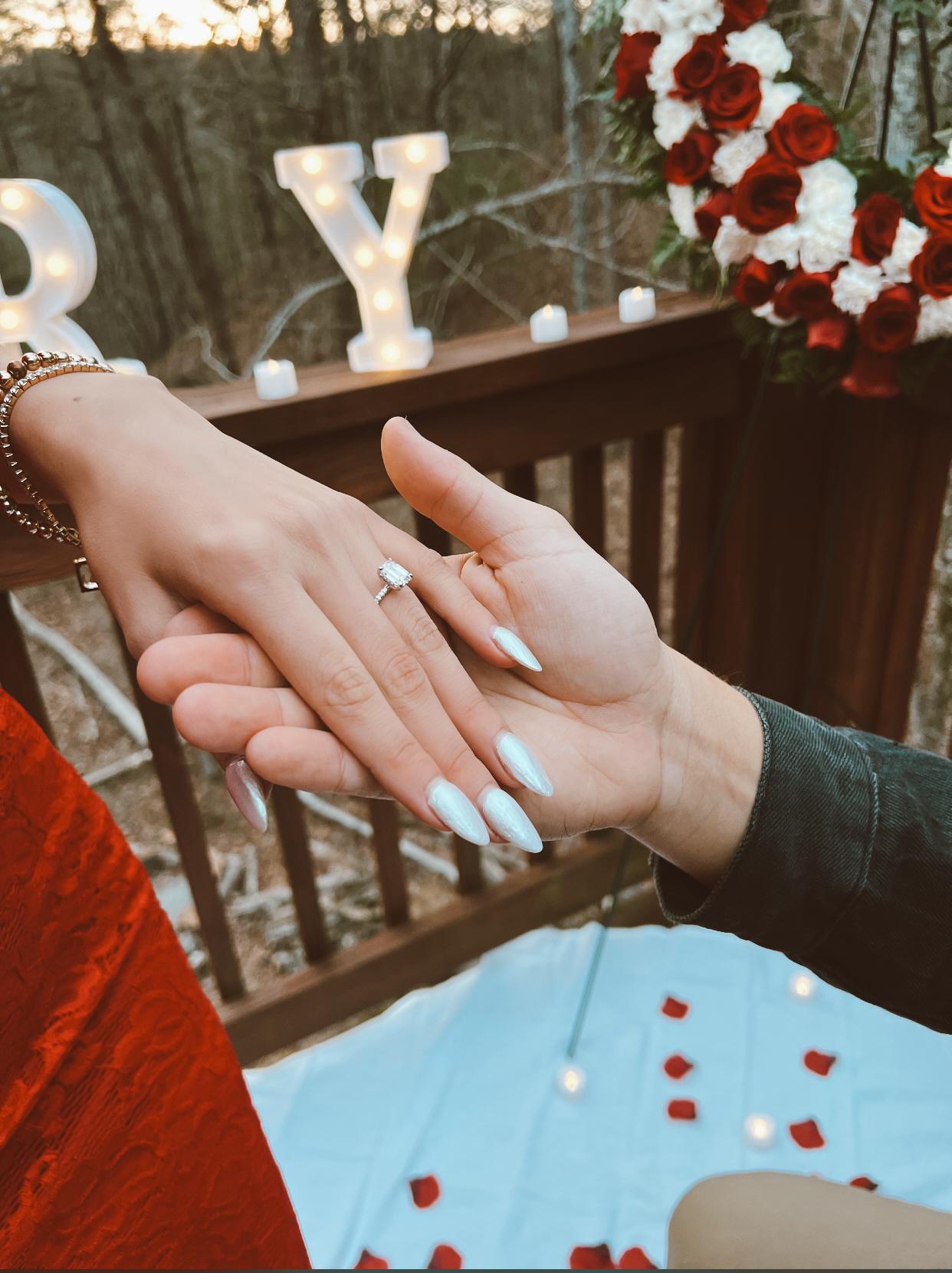 My Dream Engagement Ring! 
Emerald Cut with a hidden halo.
